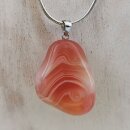 Aprikosenachat natur Trommelstein  mit Stift&ouml;se aus...