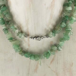 Aventurin gr&uuml;n Kette Splitter ca. 0,6-0,9 / 45cm VE5St.