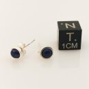 Lapislazuli Ohrstecker Halbkugel ca. 0,4cm, 92,5er Silber...
