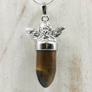 Tigerauge Engel-Anh&auml;nger "Pendel" ca. 3,8x2,2cm VE3St.