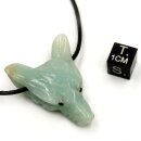 Amazonit Wolfskopf-Anh&auml;nger gebohrt ca. 3cm