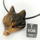 Tigerauge Fuchskopf-Anh&auml;nger gebohrt ca. 2,5cm