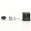 Saphir Ohrstecker oval fac. ca. 0,6x0,4cm, 92,5er Silber...
