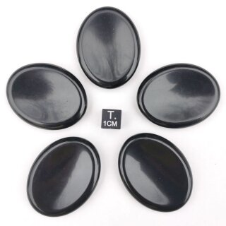 Obsidian schwarz Daumenstein ca. 35x45mm VE5St.