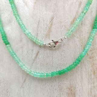 Chrysopras Kette Linse ca. 0,4x0,2 / 45cm