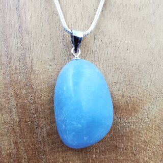 Angelith Trommelstein mit Stift&ouml;se aus 92,5er Silber