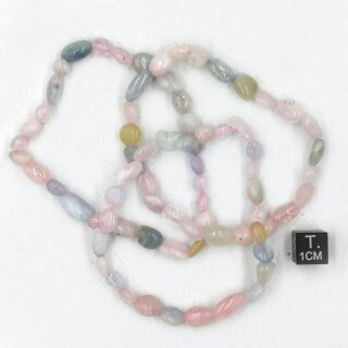 Beryll mehrf. Armband Nugget ca. 0,5x0,7 / 19 cm A-Qualit&auml;t