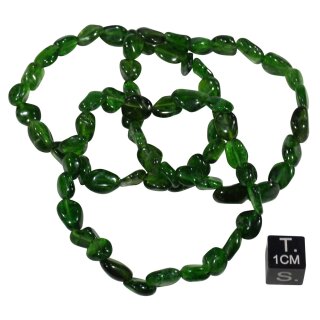 Chromdiopsid Armband Nugget ca. 0,5x0,7 / 19cm