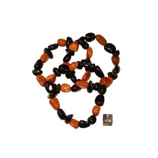 Goldfluss synth.-Mix Armband Nugget 0,8x1,2 / 19cm