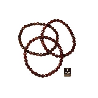 Granat Armband Kugel fac. ca. 0,5 / 19cm