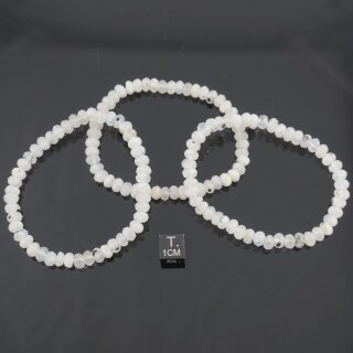 Labradorit wei&szlig; Armband Linse fac. ca. 0,6x0,4 / 19cm