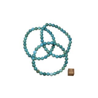 Magnesit T&uuml;rkis gef. Armband Kugel ca. 0,6 / 19cm