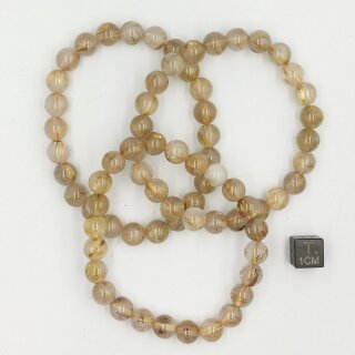 Rutilquarz Armband Kugel ca. 0,8 / 19cm extra Qualit&auml;t