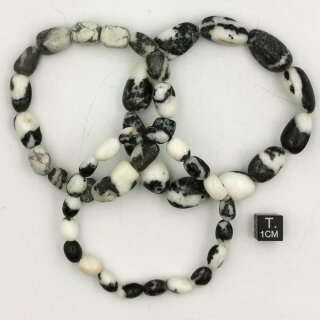 Zebracalcit Armband Nugget ca. 1,2x1,0 / 19cm